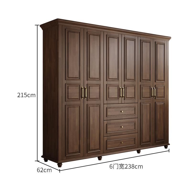 6도어 원목 옷장