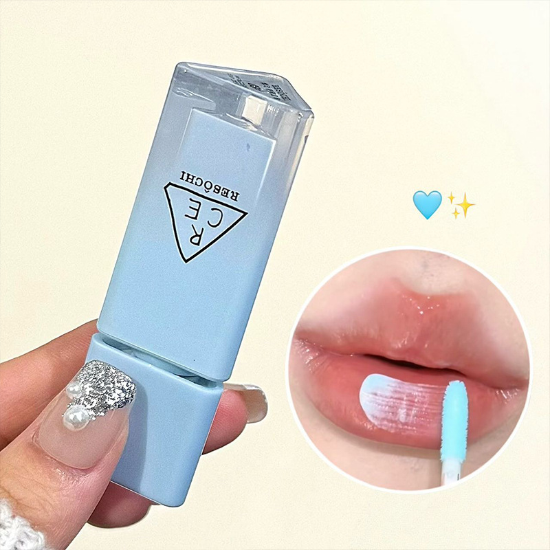 RESOCHI pulsante espejo esmalte labial, espejo de agua, claridad, blanqueamiento, color duradero, lápiz labial, maquillaje transfronterizo