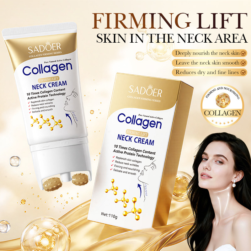 Cross-border Collagen Firming Neck Cream 110g SADOER Skin Rejuvenating Moisturizing Lifting Skincare Products Wholesale