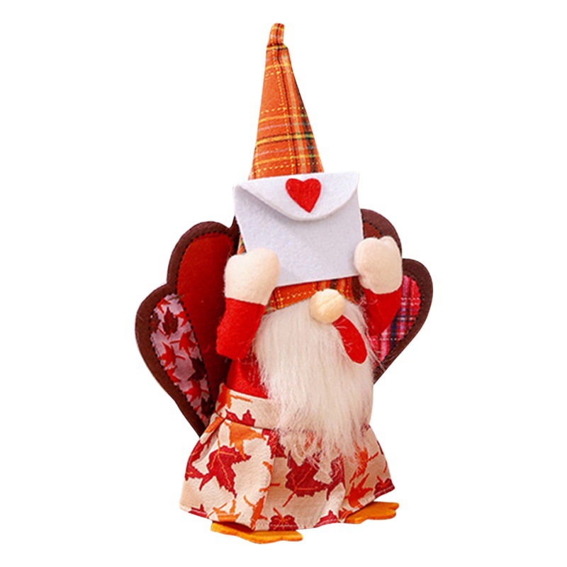 Turquía muñeca sin rostro otoño color cosecha Festival decoración Cruz-frontera nueva acción de gracias pavo estilo decoración muñeca