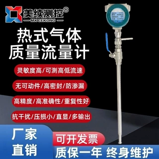 数显热式气体质量流量计插入管道式压缩空气天然气氧气氮气流量计