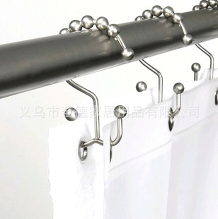 Cross-border Amazon Stainless Steel Mountain-shaped Ball Curtain Shower Curtain Hook Double-sided Hook Home Kitchen and Bathroom Hook