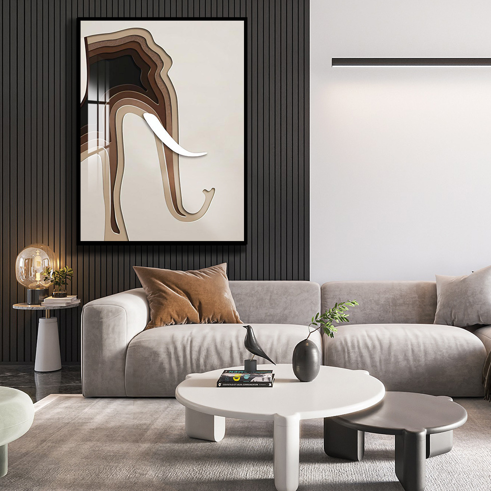 Brno luz de lujo hueco pintura pasillo pintura decorativa pared abstracta caballo sala de estar vertical de alta gama pintura real