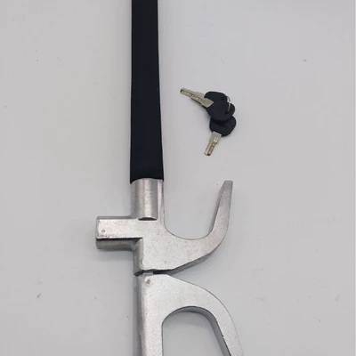 Cross-Border Hot Selling Stainless Steel Self-Defense Car Lock, Adjustable Telescopic Car U-Shaped Steering Wheel Lock, Car Anti-Theft Lock