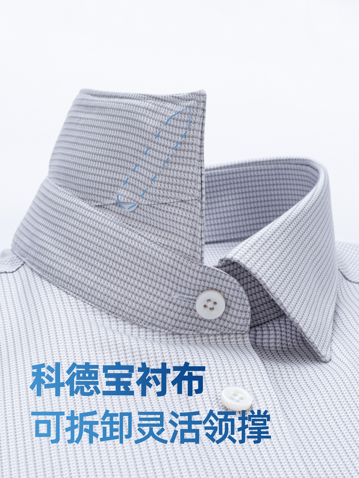 Camisas de pájaros grises de manga corta para hombres 200 pares de algodón DP sin escaldar camisa de alta gama formal para reuniones de negocios