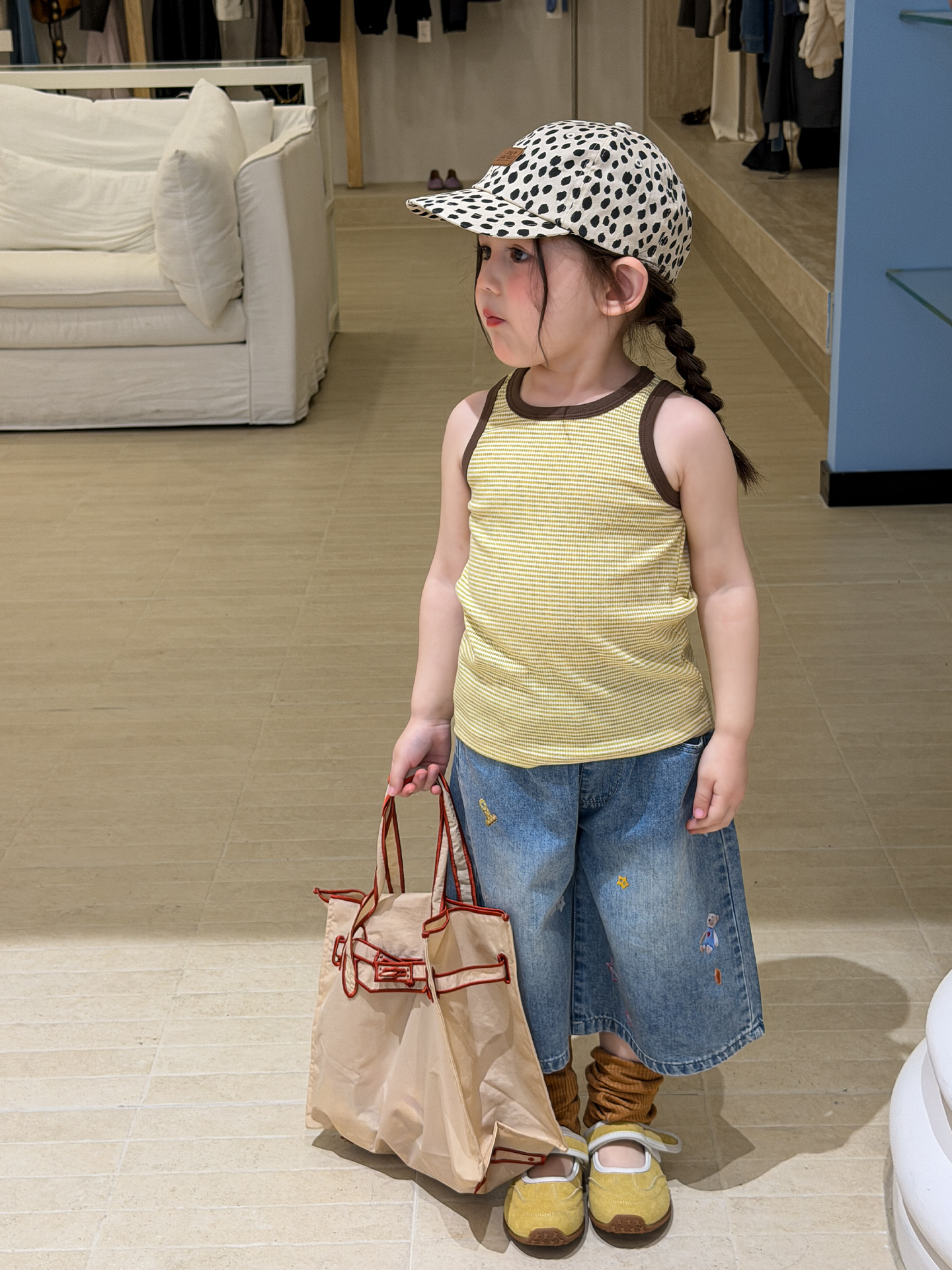 Cane Pear ropa infantil chaleco de niña para usar verano delgado 2026 ropa infantil casual clase A hija hija hija hija