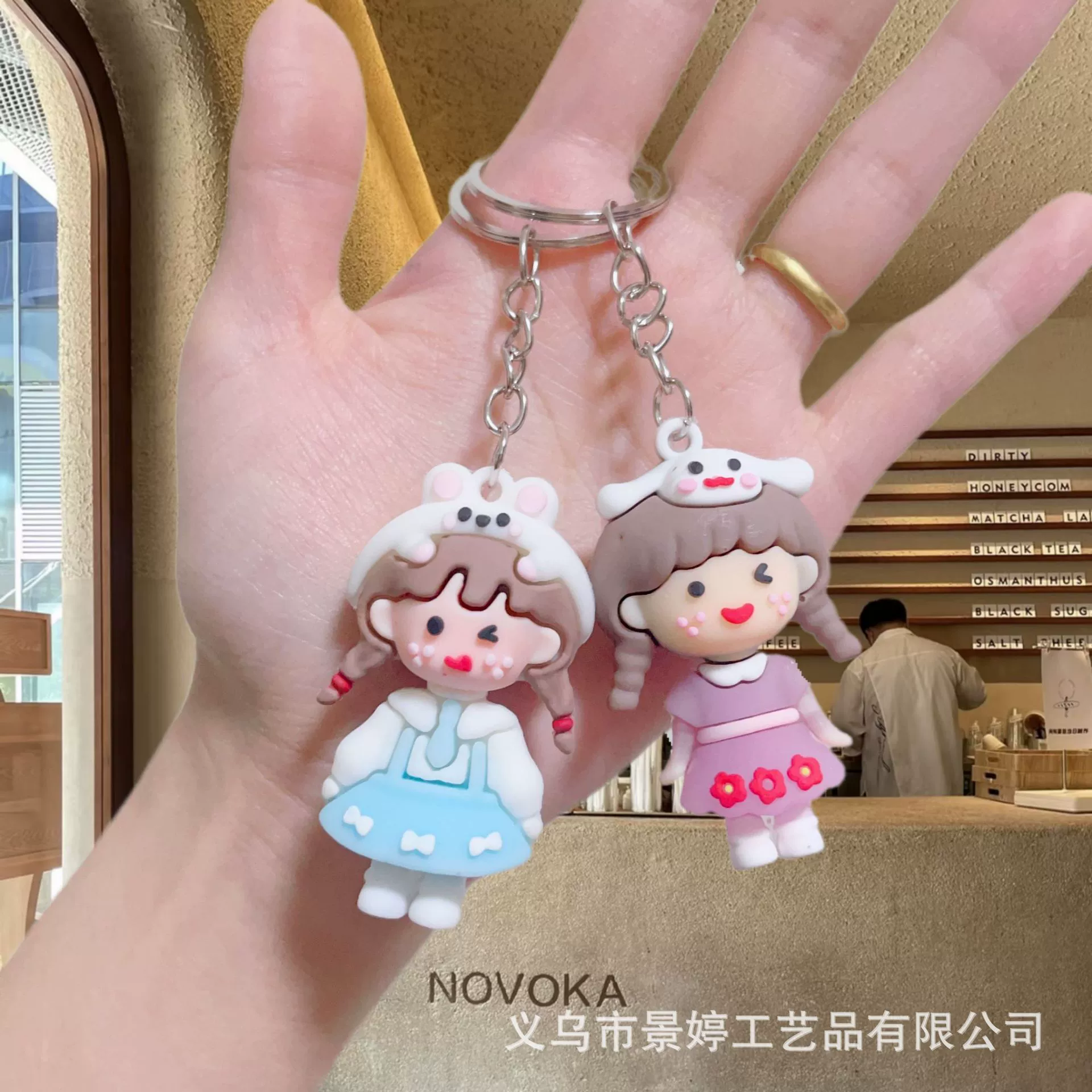 Мультяшный милый хвостик с косичками, кукла, брелок, подвеска, сумка с ключами, новая коллекция, подарок на день рождения