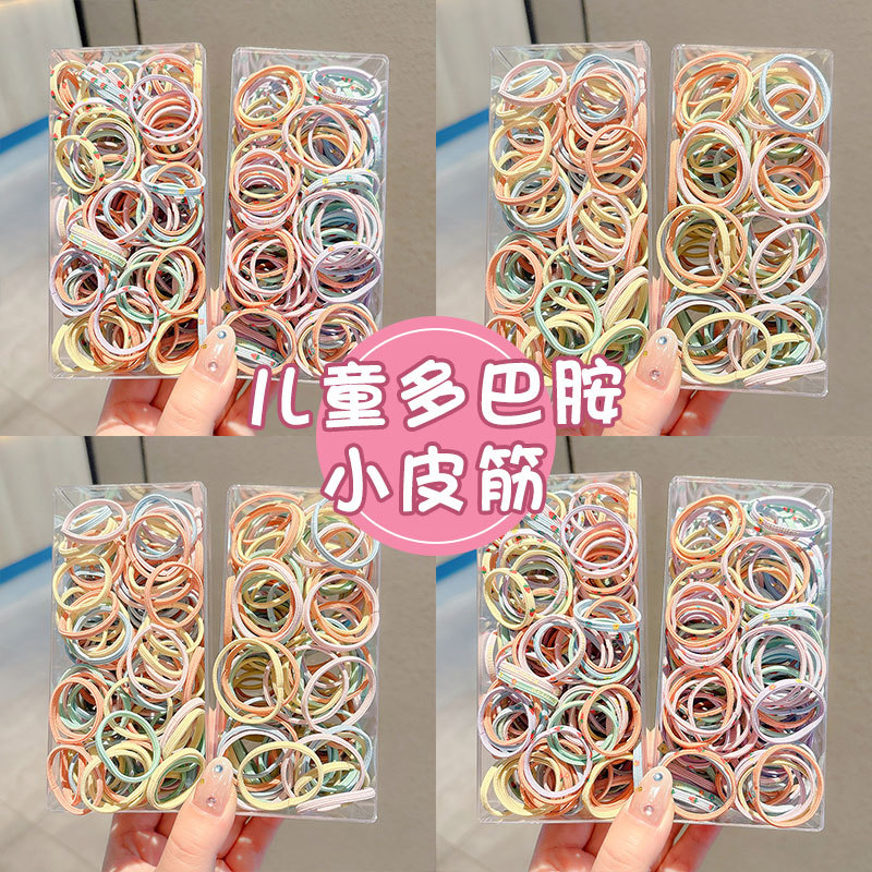 Banda de goma de alta elasticidad para niños, anillo de cabello para bebés, cuerda de cabello duradera, buena elasticidad para niñas, no lastimar el cabello, adornos de cabello de cola de caballo