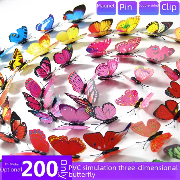 6cm Artificial Butterfly Scene Decoration Props Butterfly Accessories Wall Stickers Home Decoration Crafts Artificial Butterfly