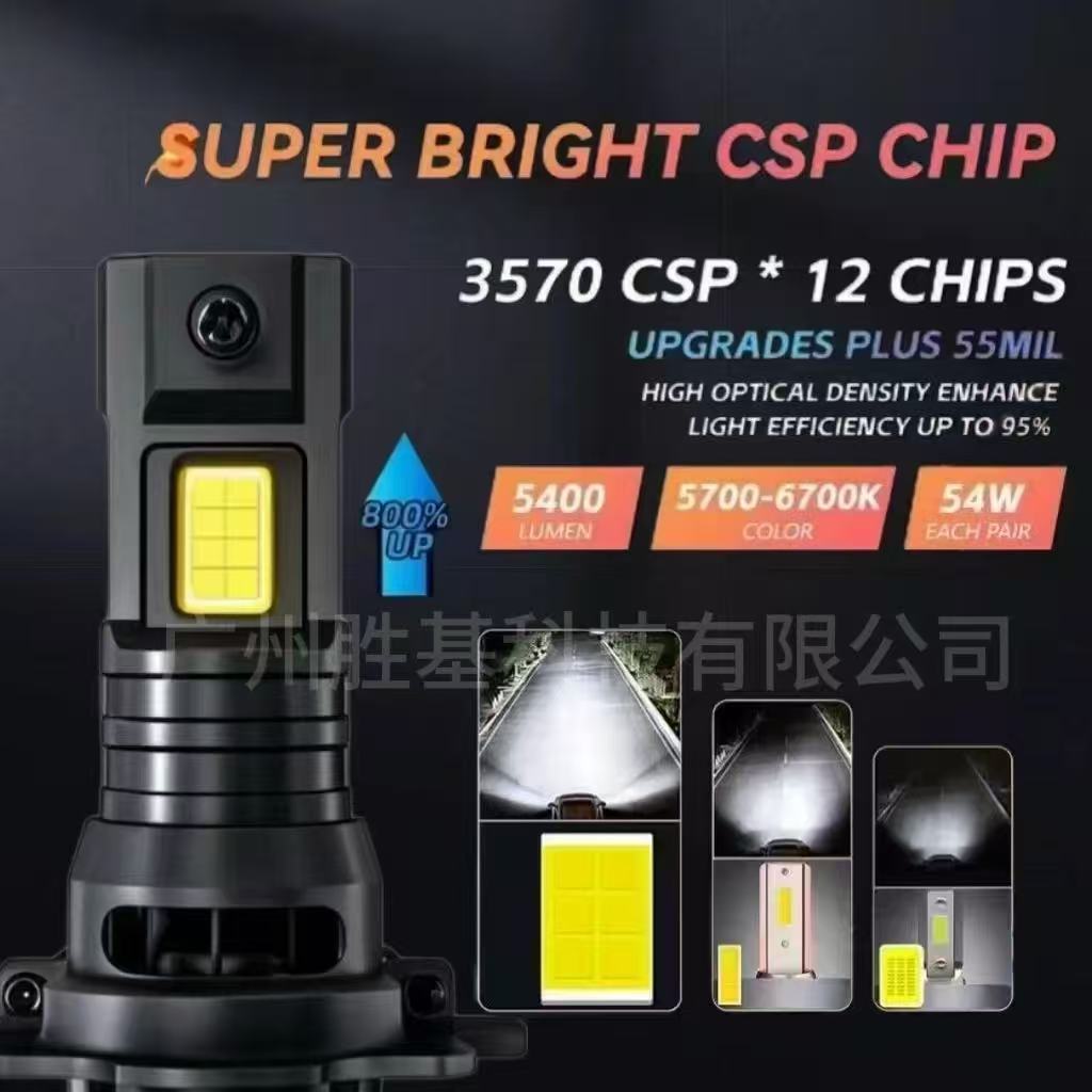 Cross-Border New Car Led Plug-In Lights H4 H7 3570 High-Brightness Spotlight Integrated High-Power Headlights and Fog Lights