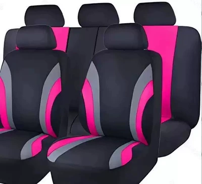 Southeast Asia, Europe, and America | Seat cushion, seat cover - rose-red-and-gray-2-piece-set-single-seat