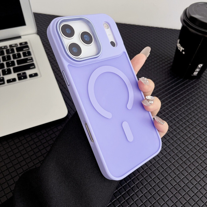 肤感半透磁吸大孔磨砂适用iphone17苹果16手机壳15情侣防摔14全包|undefined