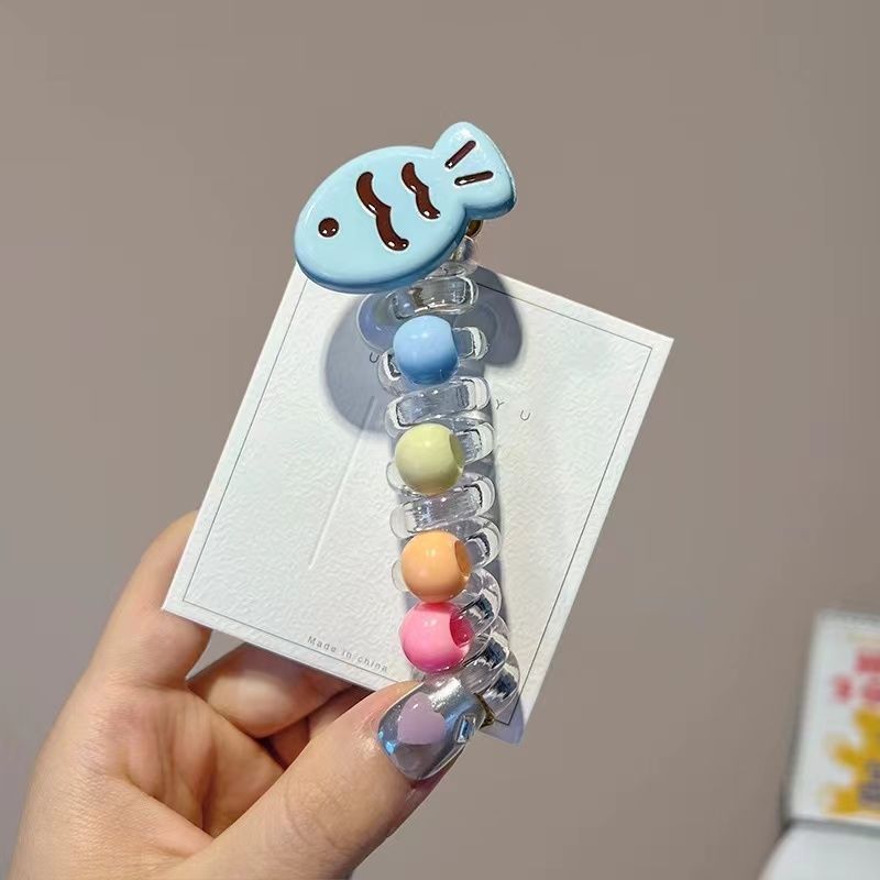 Línea telefónica trenzada transfronteriza, anillo para el cabello, perla, cabello trenzado recto, artefacto femenino, cola de caballo alta, burbuja, cabello trenzado, cuerda, accesorios para el cabello