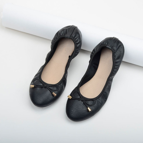 Cross-border foreign trade curved shoes spring and autumn ballet shoes women's round toe soft sole egg roll shoes Ballet shoes