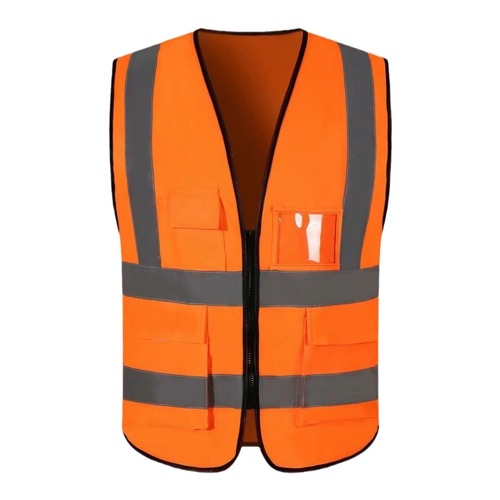 Custom Logo Reflective Strip Volunteer Vest with Open Workmanship Breathable Men's Advertising Workwear Jacket