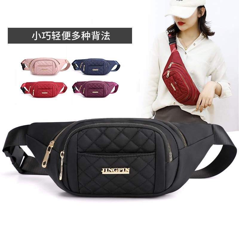 Bolsita de diamantes de hilo bordado nuevo transfronterizo, bolso de pecho de mujer de moda multicapa, cambio, cajero, bolso comercial de gran capacidad