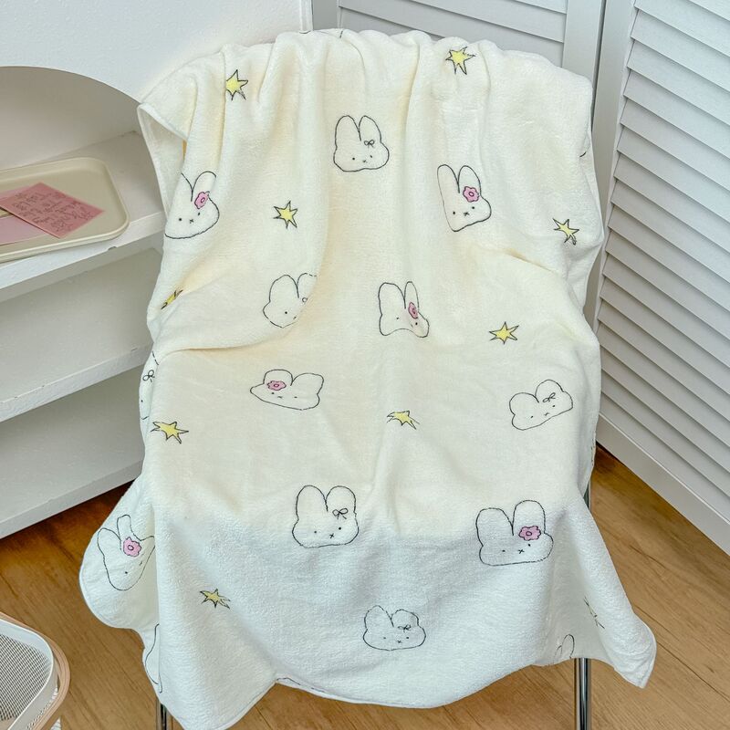 Star Miffy Cartoon Bath Towel Women's Household Water-Absorbent Quick-Drying Towel New Thickened Coral Velvet Cute Adult Wrap Star Miffy Cartoon Bath Towel Women's Household Water-Absorbent Quick-Drying Towel New Thickened Coral Velvet Cute Adult Wrap