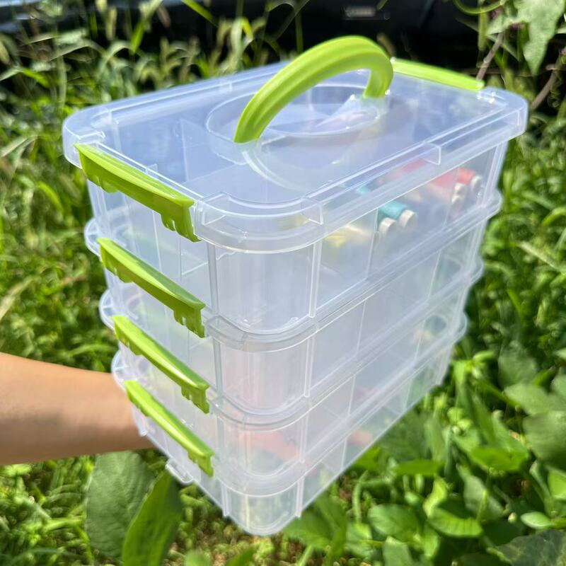 Fixed Belt Grids 4-Layer Lego Box Storage Box Lego Multi-Layer Large-Capacity Transparent Storage Box Fixed Belt Grids 4-Layer Lego Box Storage Box Lego Multi-Layer Large-Capacity Transparent Storage Box
