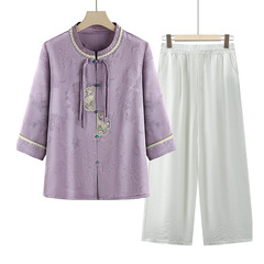 中年ママの春シャツ、新しい中国服、おしゃれなシャツ、2025年新作、中高年女性服