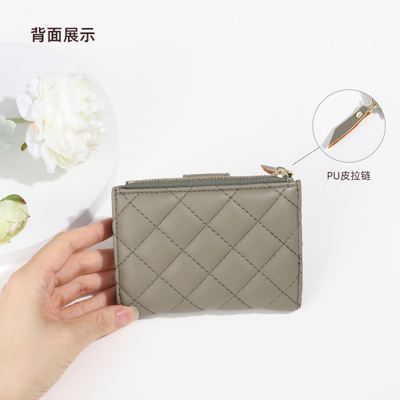 Suphiar personalizado cross-border hot sale bolso corto para mujeres ins viento de color sólido cremallera bolso de cambio simple bolsa de tarjetas en uno