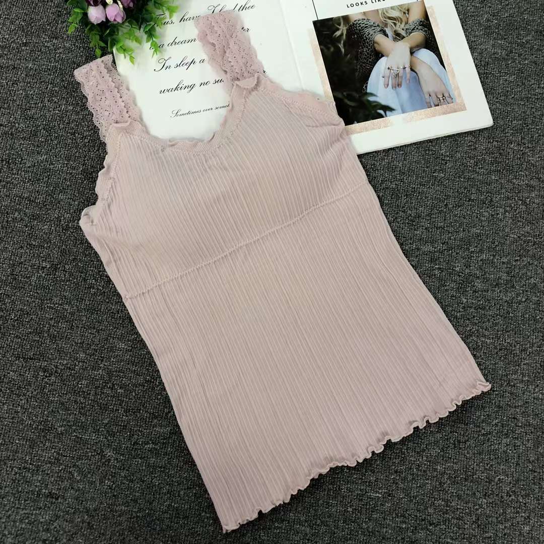 Nuevo chaleco de lana abrasiva caliente, super elástico, cómodo y cálido con almohadilla de pecho, grueso y sin marcas, abrigo interior