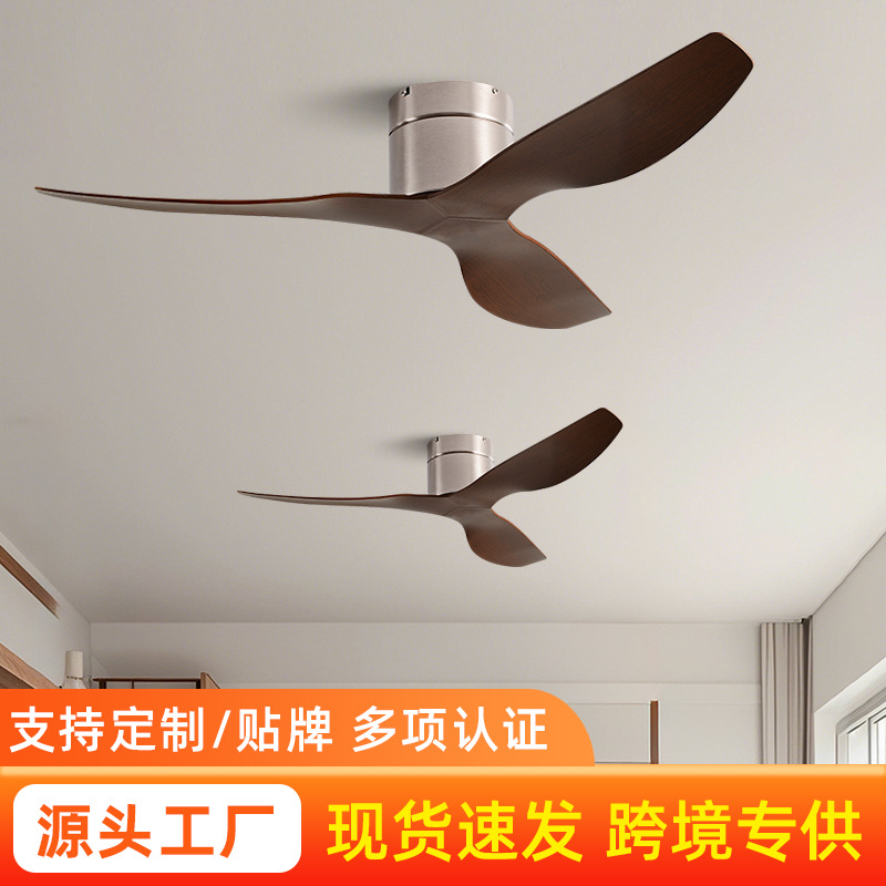 Large Wind Industrial Ceiling Electric Fan Commercial Living Room Retro Household Fan Inverter Simple Modern Lampless Ceiling Fan
