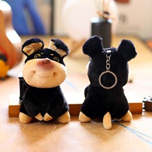 网红可爱萌蜜蜂狗小挂件毛绒玩具公仔小狗包包挂饰钥匙扣娃娃玩偶