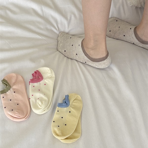 Spring and Summer Shallow Mouth Women's Shallow Socks Cotton Women's Boat Socks Cartoon White Women's Cotton Socks Small Fresh Women's Socks Wholesale