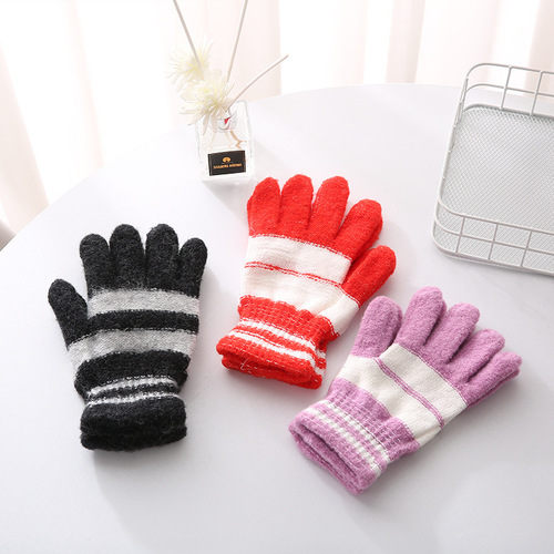 Thermal Men and Women Fleece Gloves Autumn and Winter Thick Cycling Wool Gloves Cold-Proof Gloves