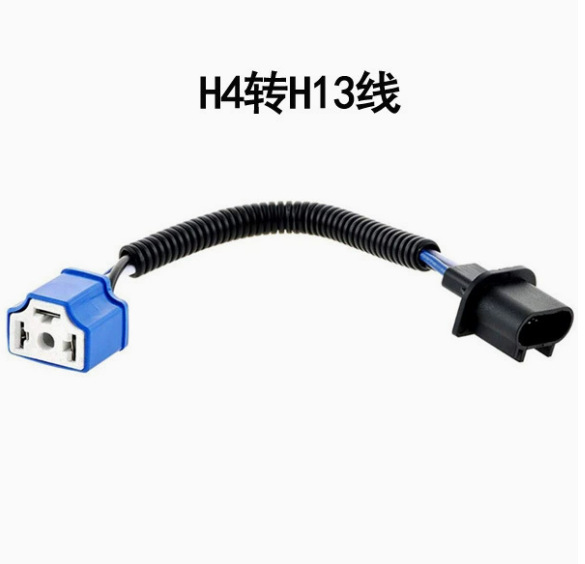 Cross-Border Wrangler Headlight H13 Adapter Cable Harley Headlight Modification H4 to H13 Plug Car Lamp Holder Connection Cable
