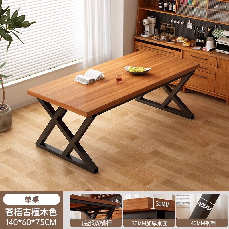 Mesa de comedor doméstica pequeña mesa de comedor simple mesa de comedor rectangular mesa de sala de estar combinación de mesa y silla de comedor comercial