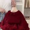 Single ruffle collar sweater