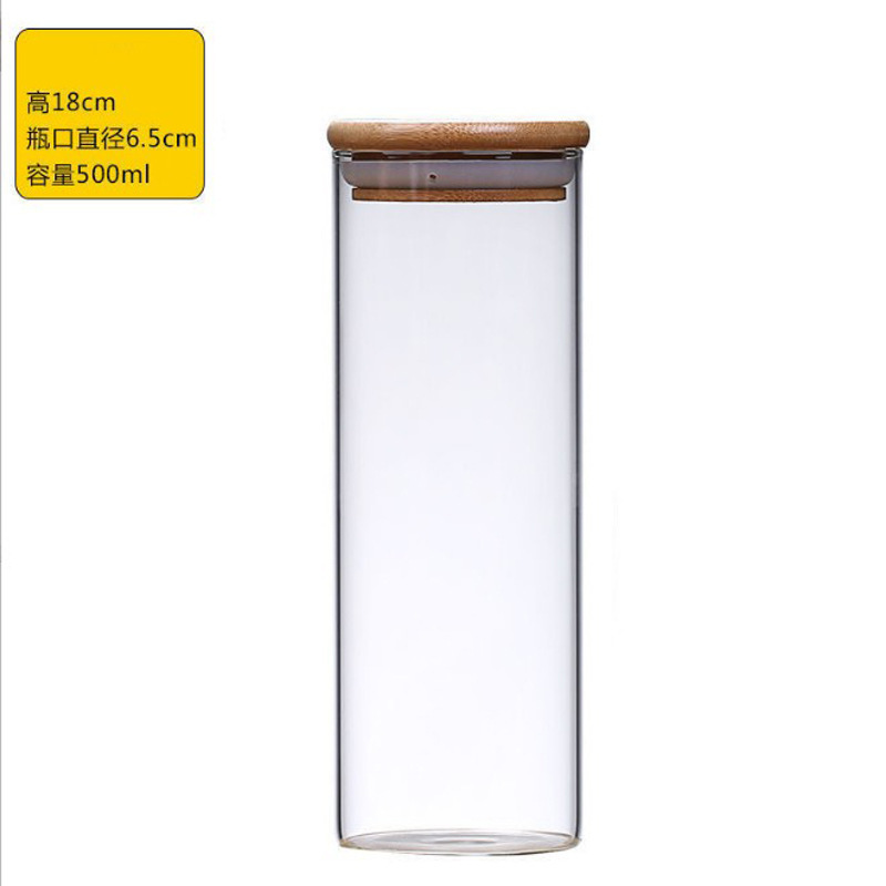 Tarro de almacenamiento de vidrio de borosilicato alto, tarro para granos, aperitivos y té, tarro sellado para dulces y granos de café, tarro de almacenamiento para granos de café.