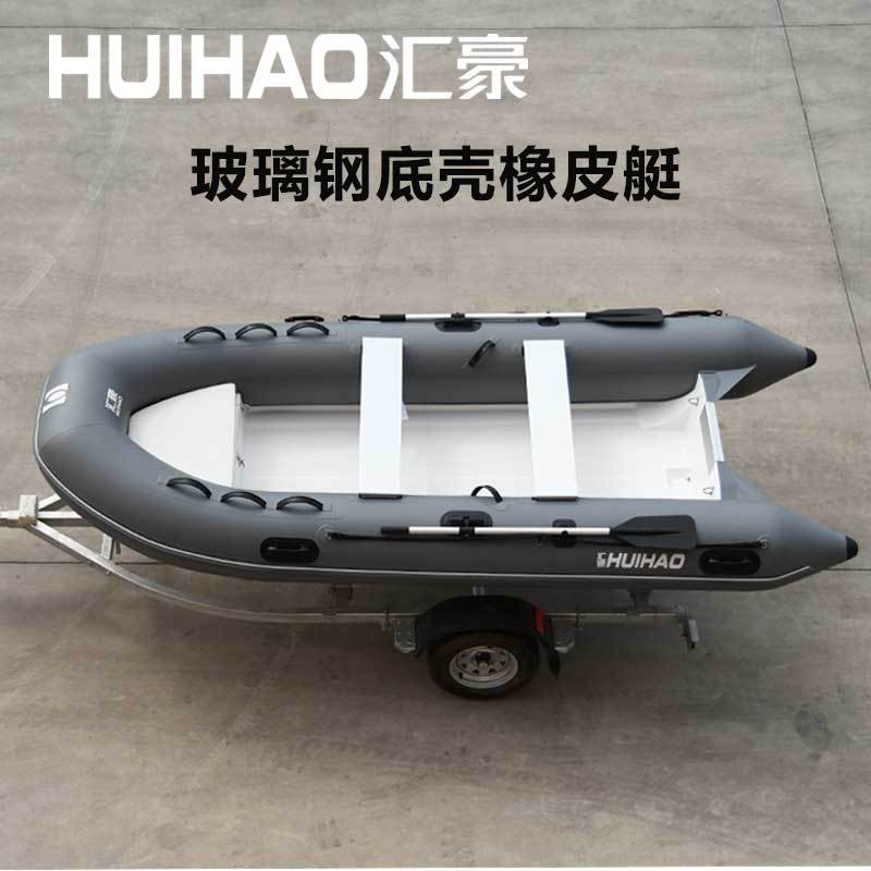 定制RIB玻璃钢底壳海钓船冲锋舟钓鱼船充气捕鱼船皮划艇汽油船