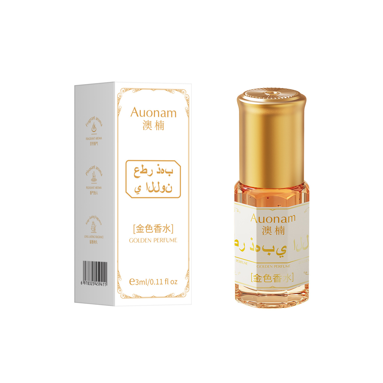 AUONAM Perfume de oro Aonan Perfume duradero Perfume de alto nivel encantador Fragancia fresca Elegante Fabricante pequeño