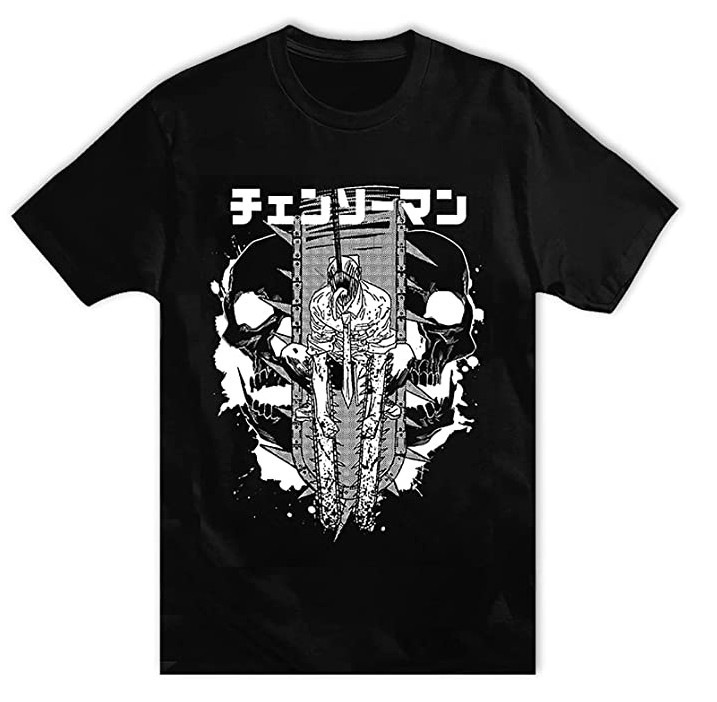 European and American hot sale supply Chainsaw Man Chainsaw summer fun fashion brand handsome personality men's T-shirt top