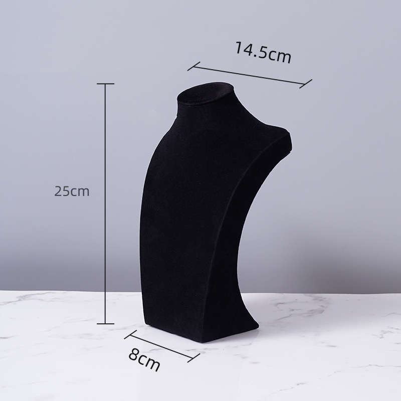 フランネルのネックレスの展示棚の人はモデルのアクセサリー棚のネックレスの首の型のカウンターの陳列道具のネックレスの棚のようです。|undefined