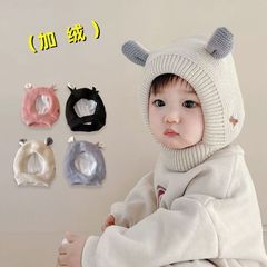 秋冬の子供の帽子の漫画の子犬の耳の毛糸の帽子と赤ちゃんの帽子の赤ちゃんの帽子の保温の帽子