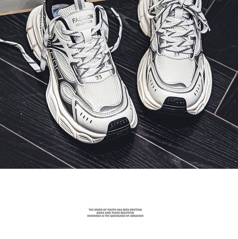 Men's Summer Mesh Breathable Sneakers For Teenagers, Casual Running With Height-increasing Design, Featuring A High-end_vogvips.com