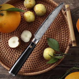 In stock 67-layer Damascus steel 5-inch fruit knife stainless steel multi-purpose knife peeling slice multi-purpose knife cross-border