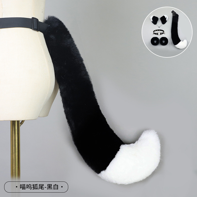 De una sola pieza hecha a mano de peluche Lolita diadema de oreja de gato KC accesorios para el cabello bestia oído tocado Fox oreja horquilla