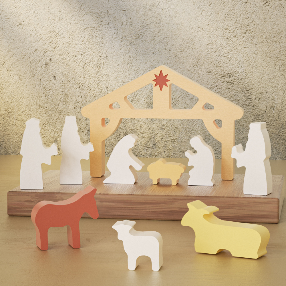 Jumpsuit DIY epoxy resin Easter nativity room decoration ornaments…