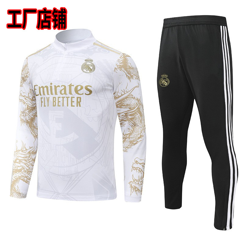 2324 Chelsea blanco de manga larga trajes de fútbol hombres de otoño y invierno camiseta de entrenamiento al aire libre