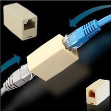 RJ45网线连接器  网线对接头  网络直通头延长网线100PCS/包