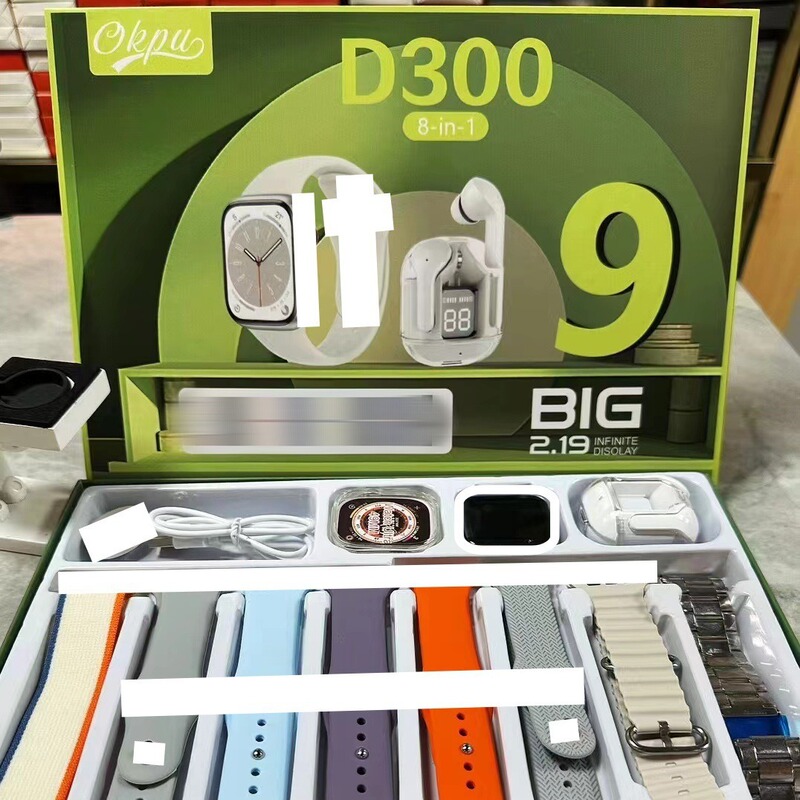 D300 Smart Watch Men's Multifunctional Headset Two-In-One Long Battery Life Smart Watch Sports Huaqiangbei
