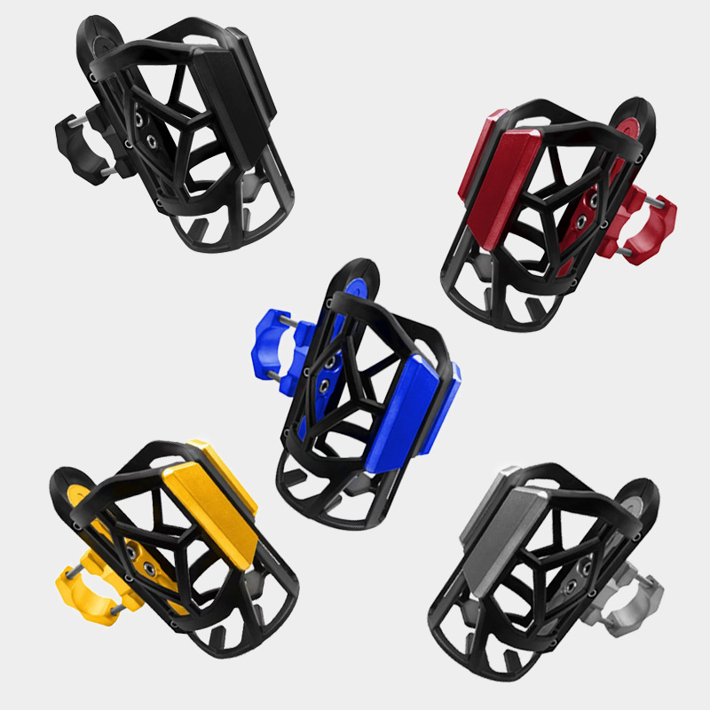 Cross-border motorcycle modified water bottle holder, alloy nylon plastic electric vehicle water bottle rack, motorcycle touring water cup holder