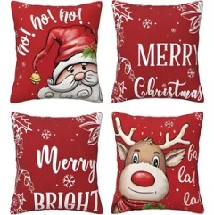 Navidad almohada cubierta de decoración para el hogar almohada de la sala de estar sofá cojín cubierta de dormitorio almohada de cabeza fábrica al por mayor