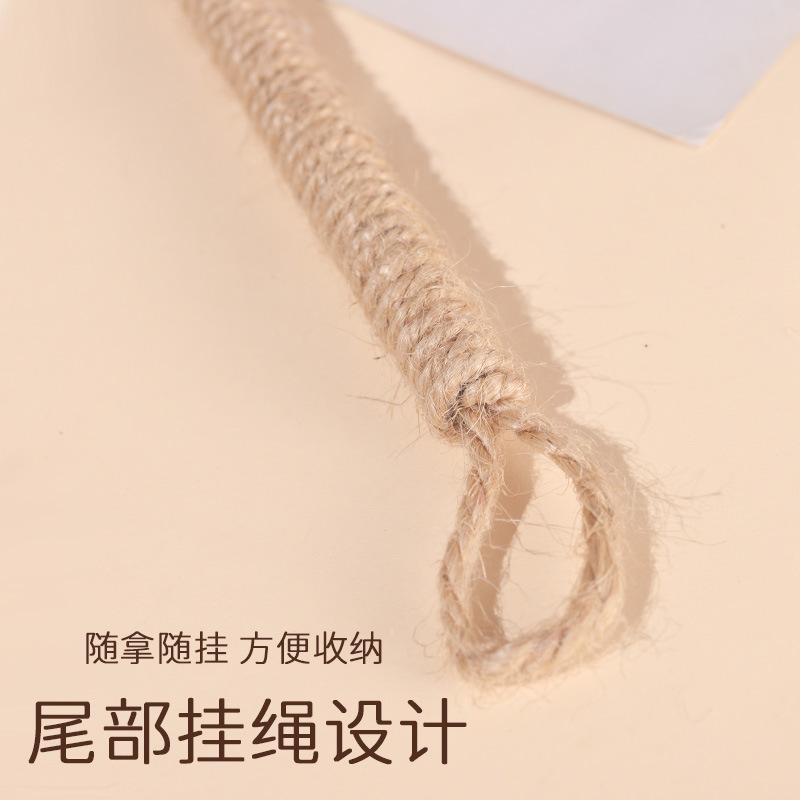 鸡毛掸子逗猫棒猫玩具天然麻绳木杆带铃铛猫咪磨爪玩具磨牙棒跨境|undefined