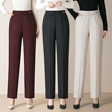 高腰妈妈裤子秋冬2025新款宽松显瘦中年女士中老年女裤大码直筒裤