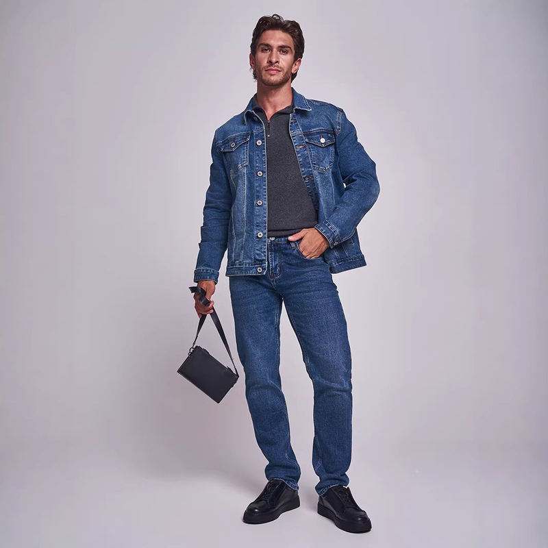 Ozon European and American Large Size Denim Jacket Men's Jacket Spring-Summer